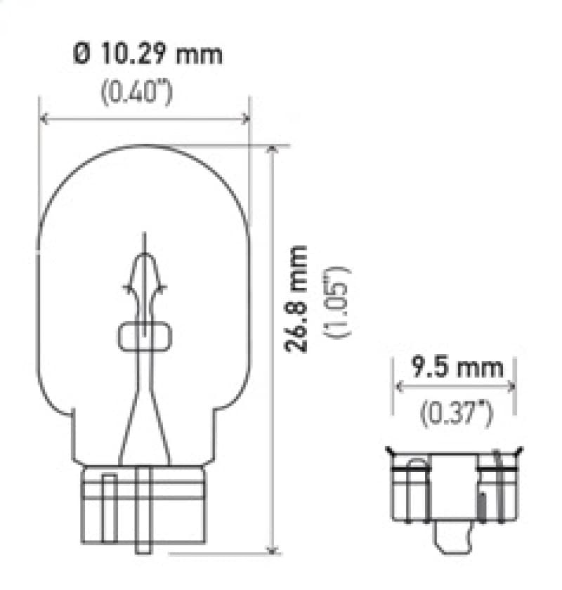 HELLA Miniature Bulb - Technical Drawing