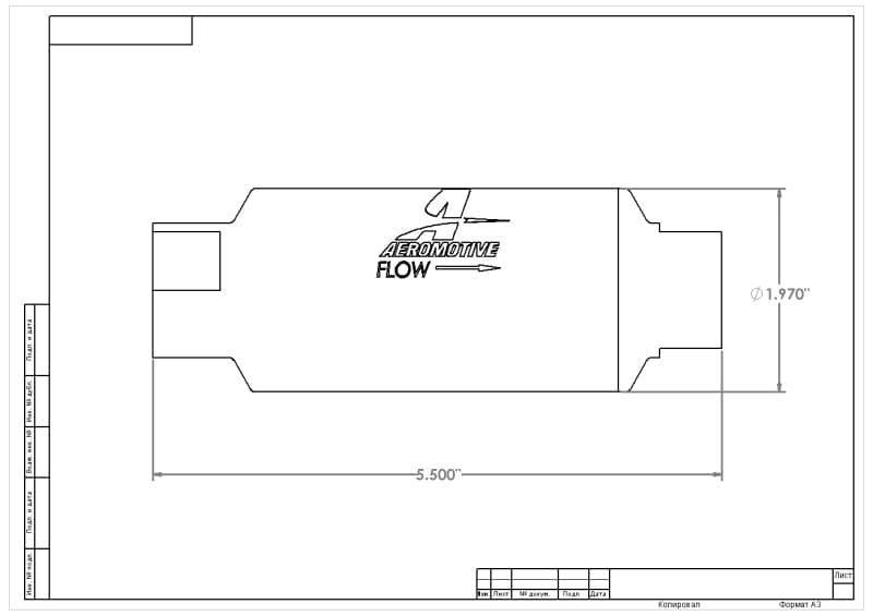 AER Fuel Filters - Technical Drawing