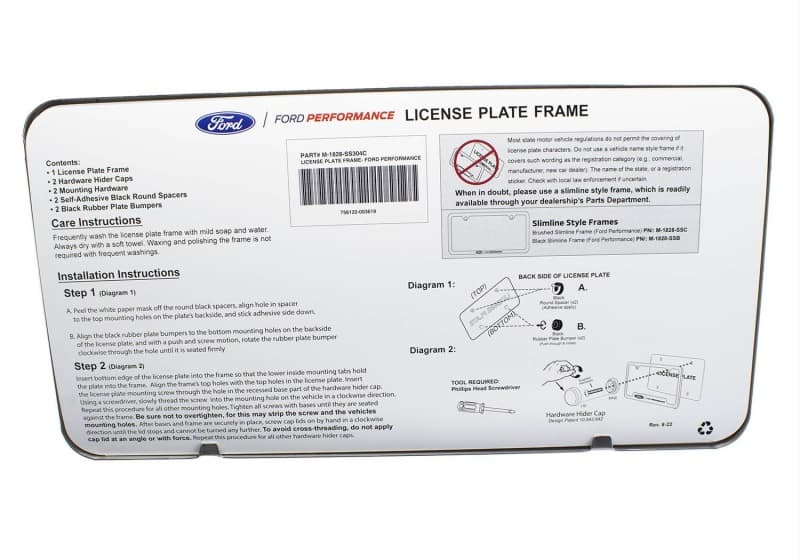 FR License Plate Frames - Photo - Unmounted