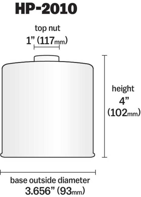 KN Premium Wrench-Off Oil Filt - Technical Drawing