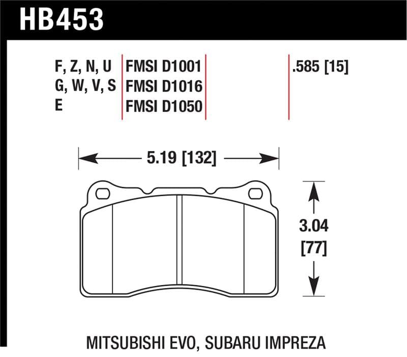 HAWK HPS 5.0 Brake Pad Sets